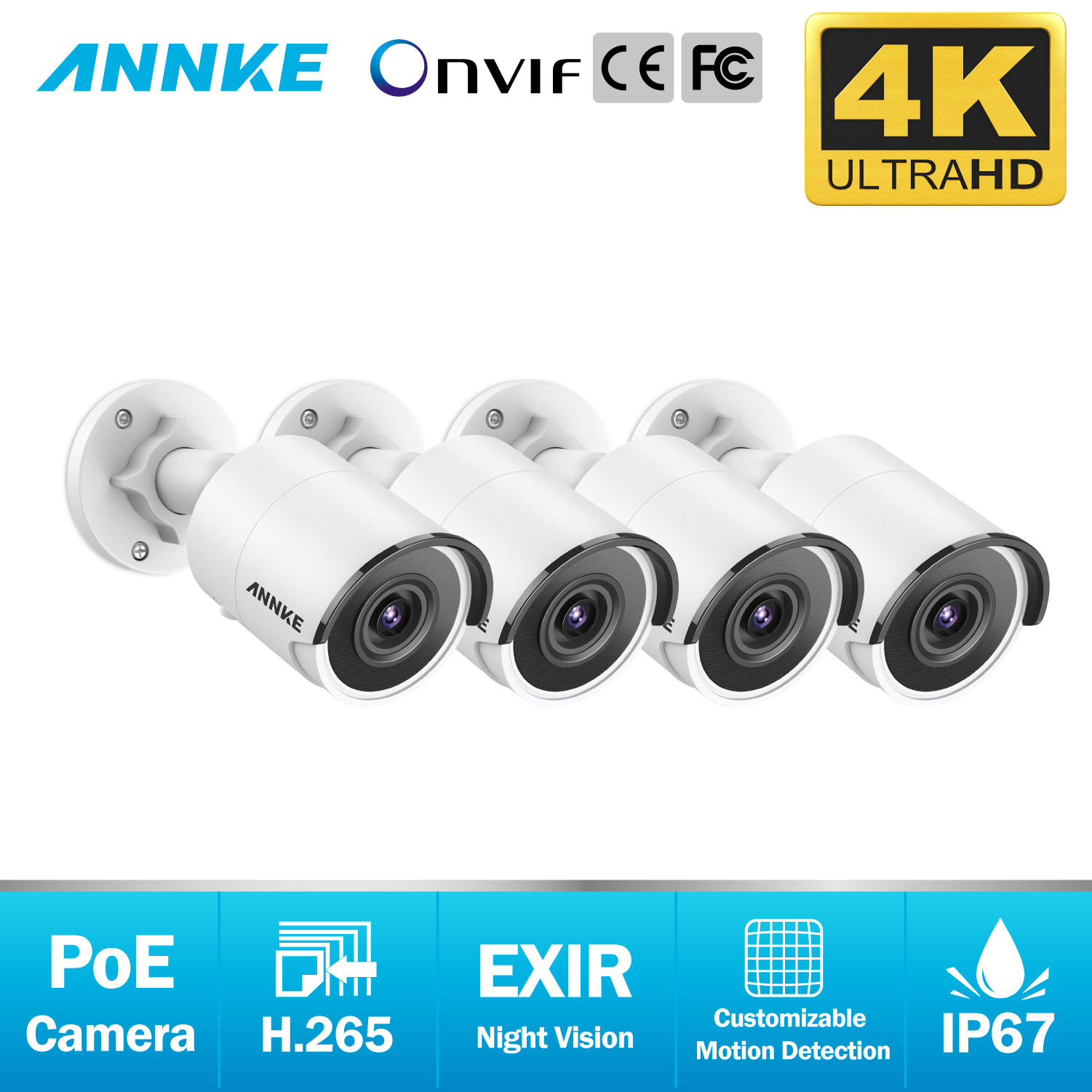 8MP IR Network Bullet Camera 4K Ultra HD